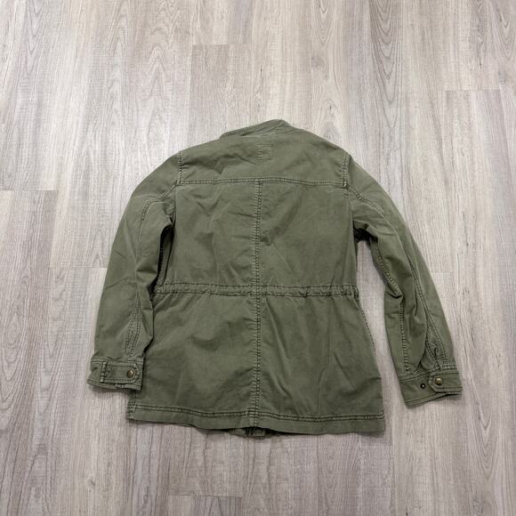 GAP Core Utility Jacket Womens Small Olive Green Babytwed Full Zip Army Military - Picture 7 of 9